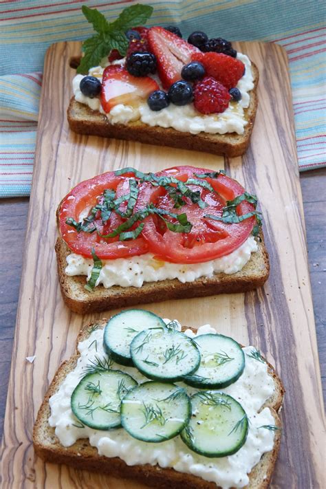 Cottage Cheese Toast Easy Healthy Breakfast Delightfully Low Carb