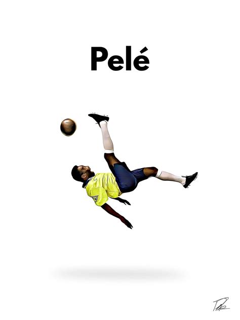 Pelé Bicycle Kick Art Print, Soccer Wall Art Printable, Digital ...