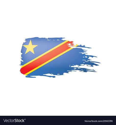 Democratic Republic Of The Congo Flag Royalty Free Vector