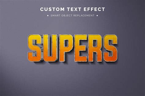 Efeito De Texto Supers 3d Editável Psd Premium