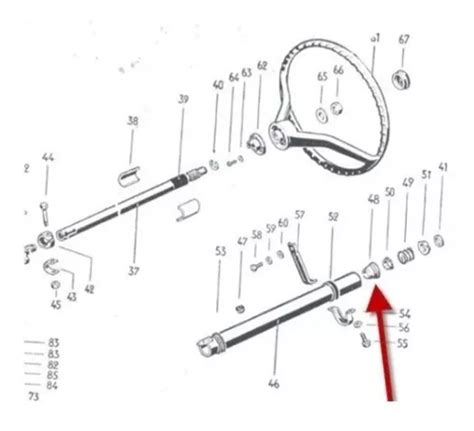 Rolamento Bucha Mola Coluna Direção Vw Fusca 1966 A 1977 R 45 em