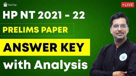 HP NT Answer Key Prelims HP Naib Tehsildar Paper 2022 HP NT