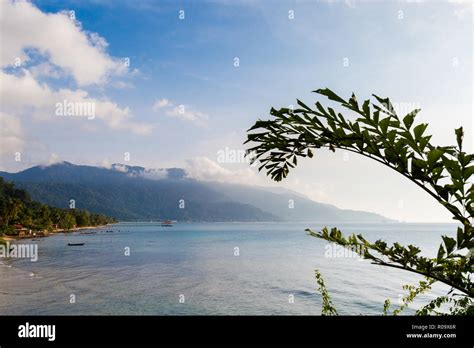 Landscape On Tropical Tioman Island In Malaysia Beautiful Seascape Of