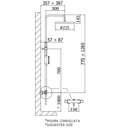 Colonne De Douche R Glable Compl Te Paffoni Birillo Zcol Liq