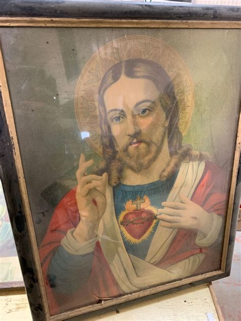 Framed Paintings Of Jesus Christ Brokenscratched Glass