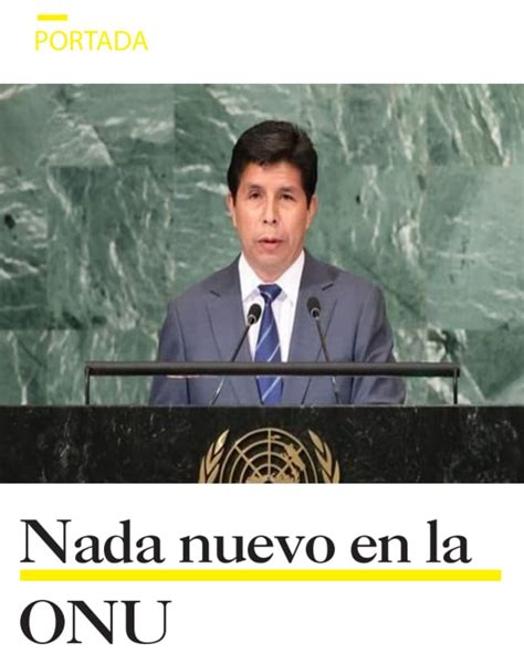 El Reporte on Twitter PORTADA Castillo no deja bien parado al Perú