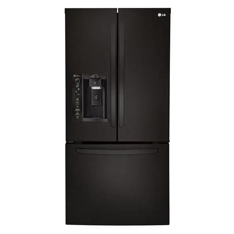 LG Electronics 33 in. W 24.2 cu. ft. French Door Refrigerator in Smooth ...