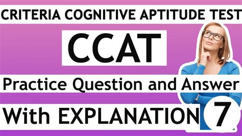 7 CCAT Practice Question And Answer Set 7 With Explanation YouTube