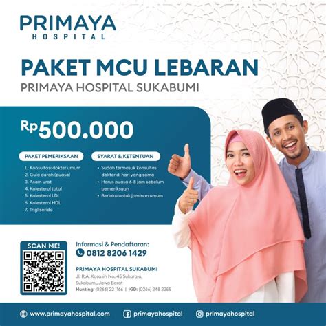 Paket Medical Check Up Spesial Lebaran Di Primaya Hospital Sukabumi