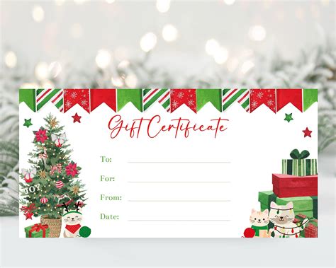 10 Best Printable Holiday Gift Certificate Template Pdf For Free At