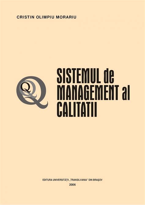 Pdf Carte Sistemul De Management Al Calitatii Morariu C