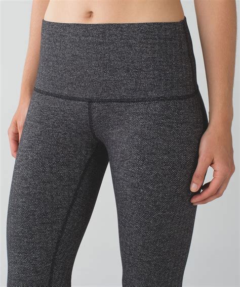 Lululemon Wunder Under Crop Hi Rise Heathered Herringbone