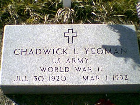 Chadwick Lawrence Chad Yeoman Find A Grave Memorial