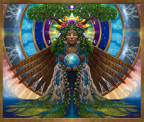 gaia painting gaia sacred system  cristina mcallister mother
