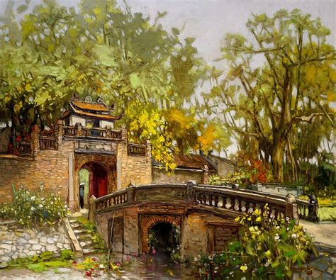 Old Village Gate Painting by Manh Quang - Fine Art America