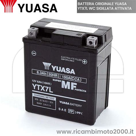 Batterie Batteria Originale Yuasa Ytx L Wc Sigillata Attivata V Ah