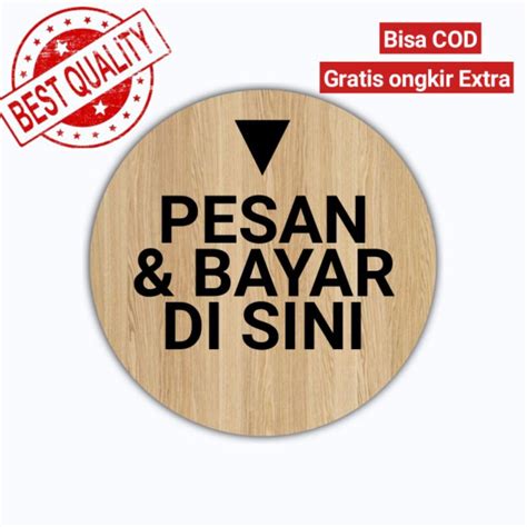 Jual Sign Pesan Bayar Disini Papan Tanda Papan Tulisan Dekorasi