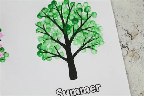 Four Seasons Tree Craft (FREE Template) - Crafts on Sea