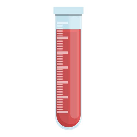 Blood Test Tube Icon Cartoon Vector Lab Drug Vector Art At