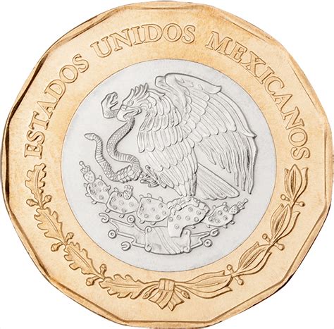 Moneda de 20 pesos C1 reciente circulación Banco de México