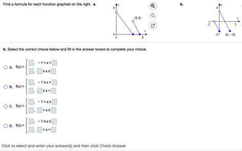 Solved Find A Formula For Each Function Graphed On The Chegg