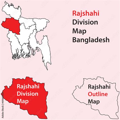 Vecteur Stock Rajshahi Division Rajshahi Region Map In Bangladesh