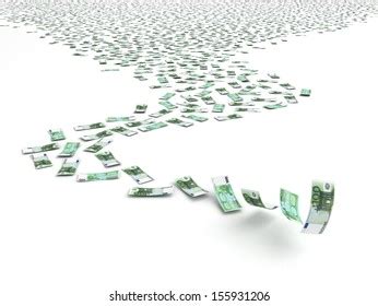 Falling Indian Rupee Isolated Clipping Path Stock Illustration