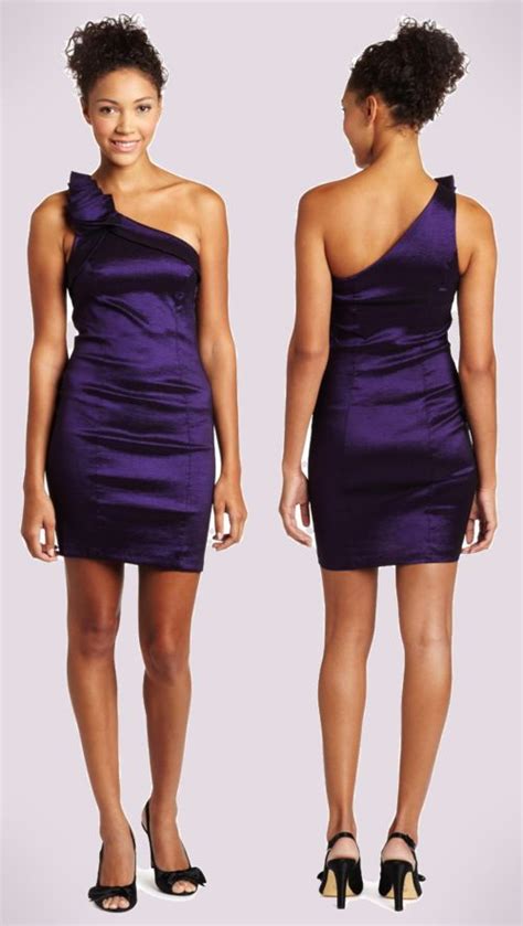 Eggplant Cocktail Dress Dresses One Shoulder Dress Cocktail Dress