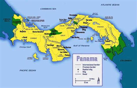 Panama Physical Map