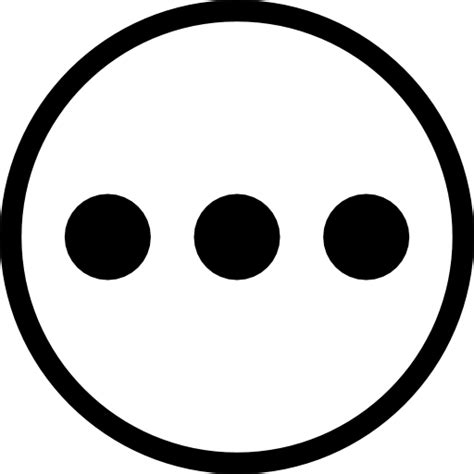 Three Horizontal Dots Icon At Collection Of Three