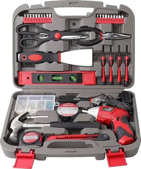 Apollo Tools DT0773 135 Teiliges Haushaltswerkzeug Set Mit Schwenkbarem