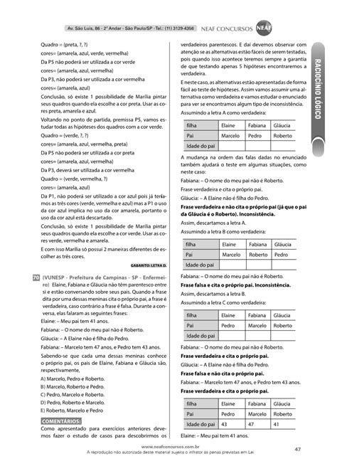 Apostila Racioc Nio L Gico Para Concursos P Blicos Neaf