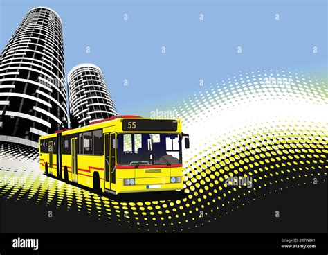 City transport on city background. Bus. Vector illustration Stock Vector Image & Art - Alamy