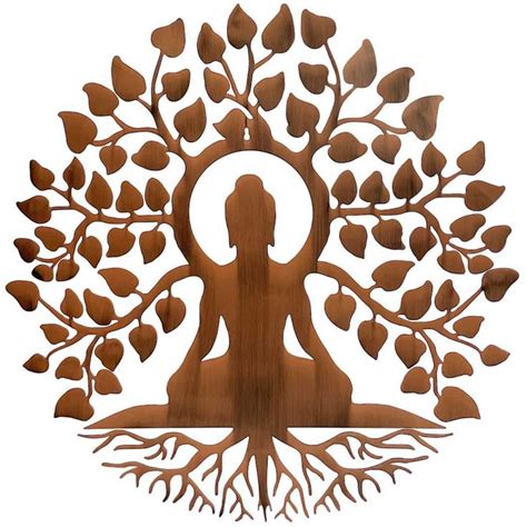 Bouddha Arbre De Vie Deco Murale 59cm Buddha Wall Art Silhouette Art