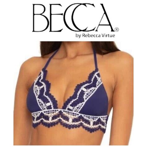 Becca Swim New Becca Delilah Crochet Halter Bikini Top Poshmark