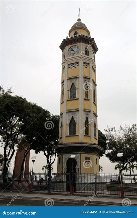 Torre De Reloj Pseudomoorisco En El Maleconguayaquil Ecuador Imagen De