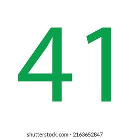 41 Number Simple Clip Art Vector Stock Vector (Royalty Free) 2163652847 | Shutterstock