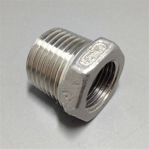 1 12 Bsp Male X 1 Bsp Female Reducer Bushing Thread 304 Stainless Steel Threaded Pipe Fitting