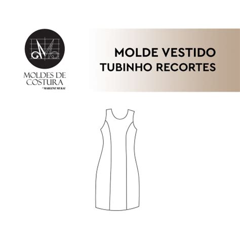 Molde Vestido Tubinho Recortes Tm Ao By Marlene Mukai No Shoptime