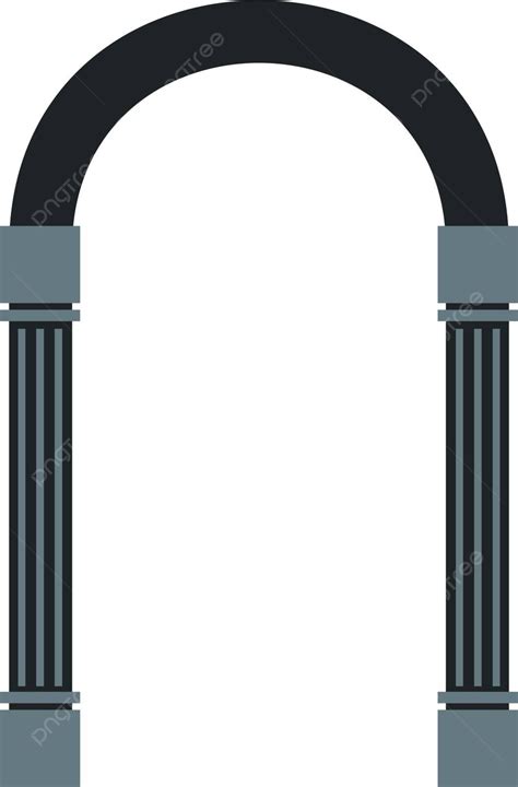 Semicircular Arch Iconflat Style Greek Stable Parthenon Vector Greek