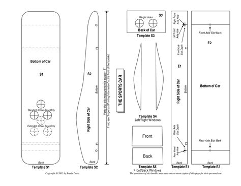 Printable Cut Out Pinewood Derby Templates Printables Template Free