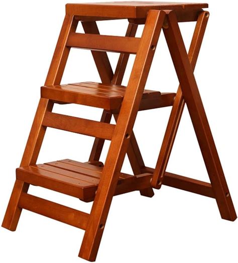 Lhnly Stepladder Marchepied Escabeau Pliant Marches En Bois Pour