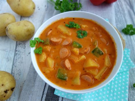 Kartoffelgulasch Mit Wiener W Rstchen Familieneintopf Meinestube