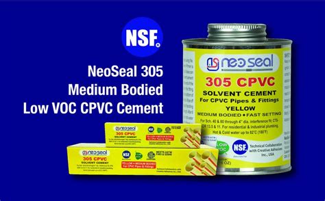 Neoseal CPVC Solvent Cement Industrial Grade Yellow Solvent Cement For