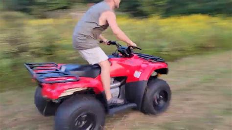 Test Riding A Honda Recon Trx Fourtrax Brand New Atv Quad