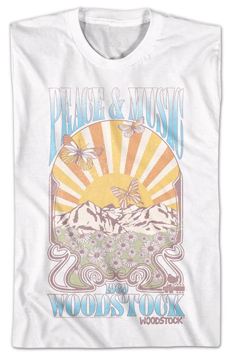 Peace And Music Woodstock T Shirt