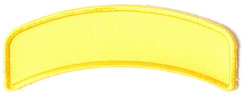 Yellow 4 Inch Arched Blank Patch Rocker Embroidered Patches