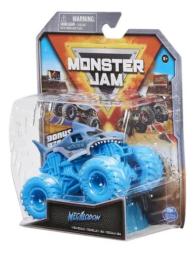 Monster Jam Cami N De Metal Escala Auto Monstruo Color Megalodon