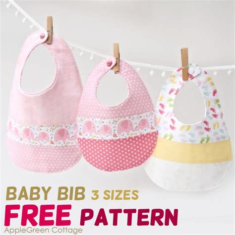 Baby Bib Pattern - The Best Free Baby Bib Pattern in 3 Sizes ...