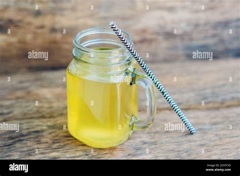 Homemade Fermented Raw Kombucha Tea Ready To Drink With Orange And Lime